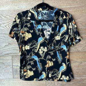 Reformation short sleeve button down shirt, size M.